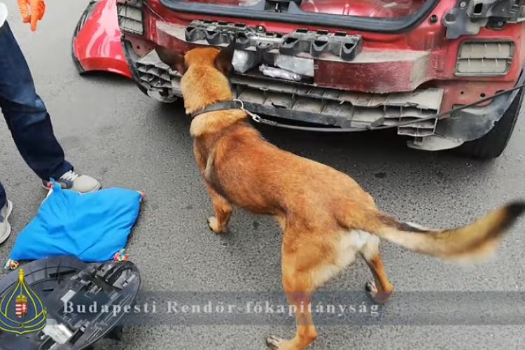 Lökhárító mögött volt a kábítószer - VIDEÓ